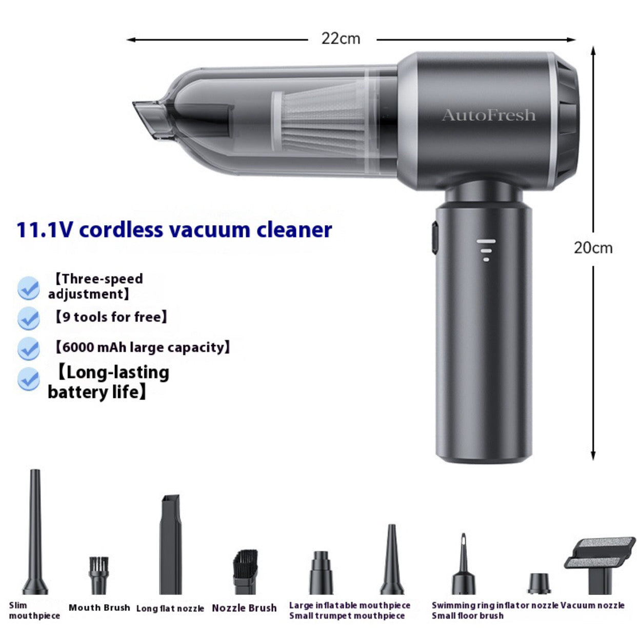 AutoFresh™ Car Vacuum Pro V3